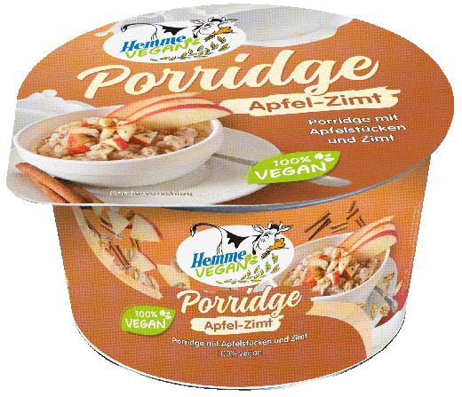 Porridge Apfel Zimt Hemme 160g MHD 25.08.