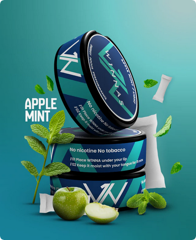 W1NNAS Apple Mint light Focus Pouch 13stk 120mg Koffein/Pouch