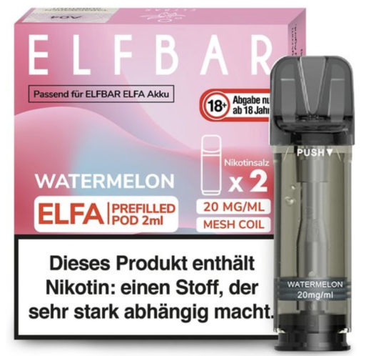 Elf Bar - Elfa Pod Watermelon 20mg/ml (2 Stück pro Packung)
