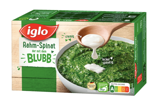 Iglo Rahmspinat Blubb Tiefkühl 500g