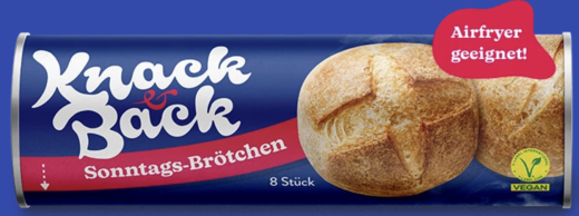 Knack&Back Sonntagsbrötchen 8Stück vegan