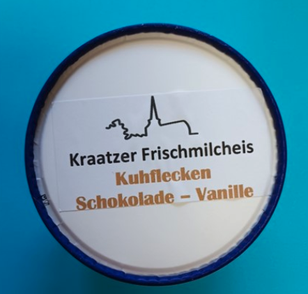 Eis Becher klein Kuhflecken Kraatz