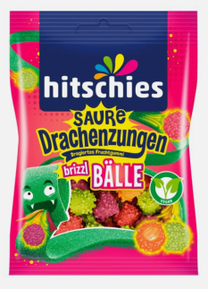 Saure Drachenzungen brizzl Bälle Hitschies Hitschler
