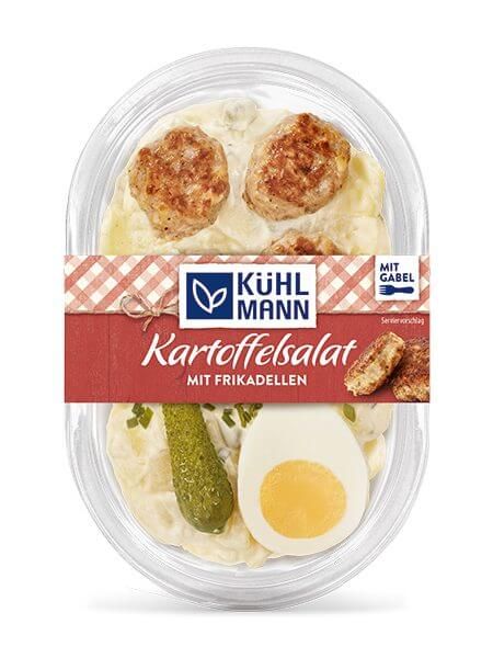 Kartoffelsalat  mit Geflügelfrikadellen mit Gabel 300g 