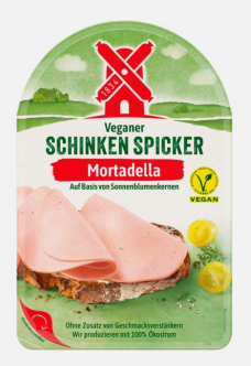 Schinken Spicker vegan Mortadella MHD 26.08.