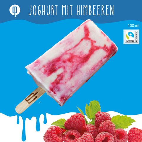Joghurt mit Himbeeren Eis California Pops 90g