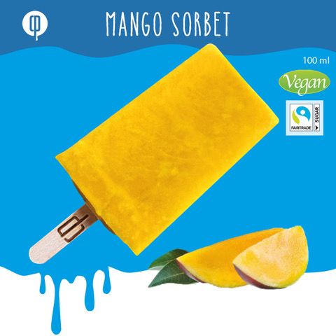 Mango Sorbet Eis California Pops 90g