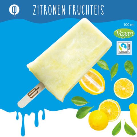 Zitronen Fruchteis California Pops 90g