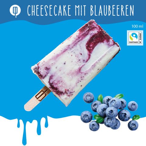Cheesecake mit Blaubeeren Eis California Pops 90g