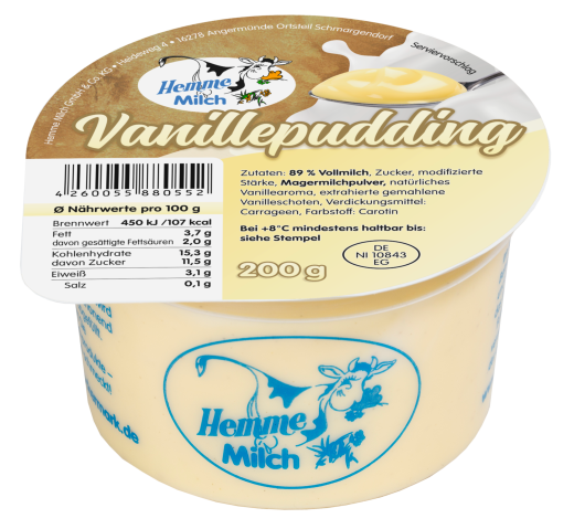 Vanille Pudding Hemme Milch 